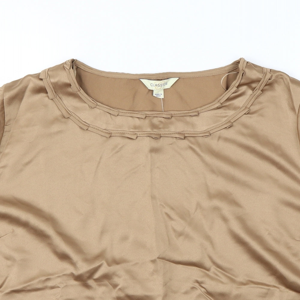 classics  Womens Gold   Basic Blouse Size 18
