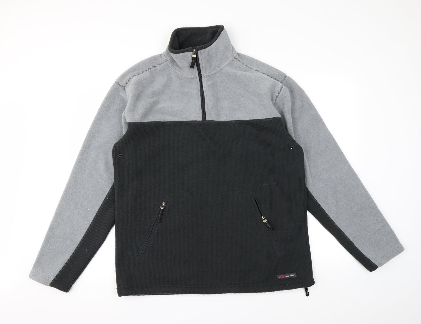 Active Sportswear Mens Grey   Henley Jumper Size M