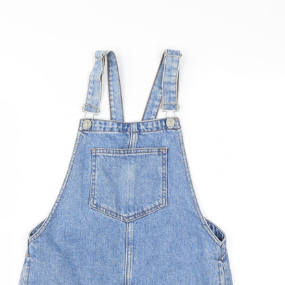Moto Womens Blue  Denim Pinafore/Dungaree Dress  Size 6