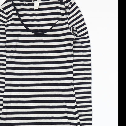 H&M Womens Blue Striped  T-Shirt Dress  Size XS