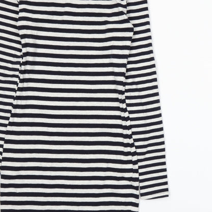 H&M Womens Blue Striped  T-Shirt Dress  Size XS