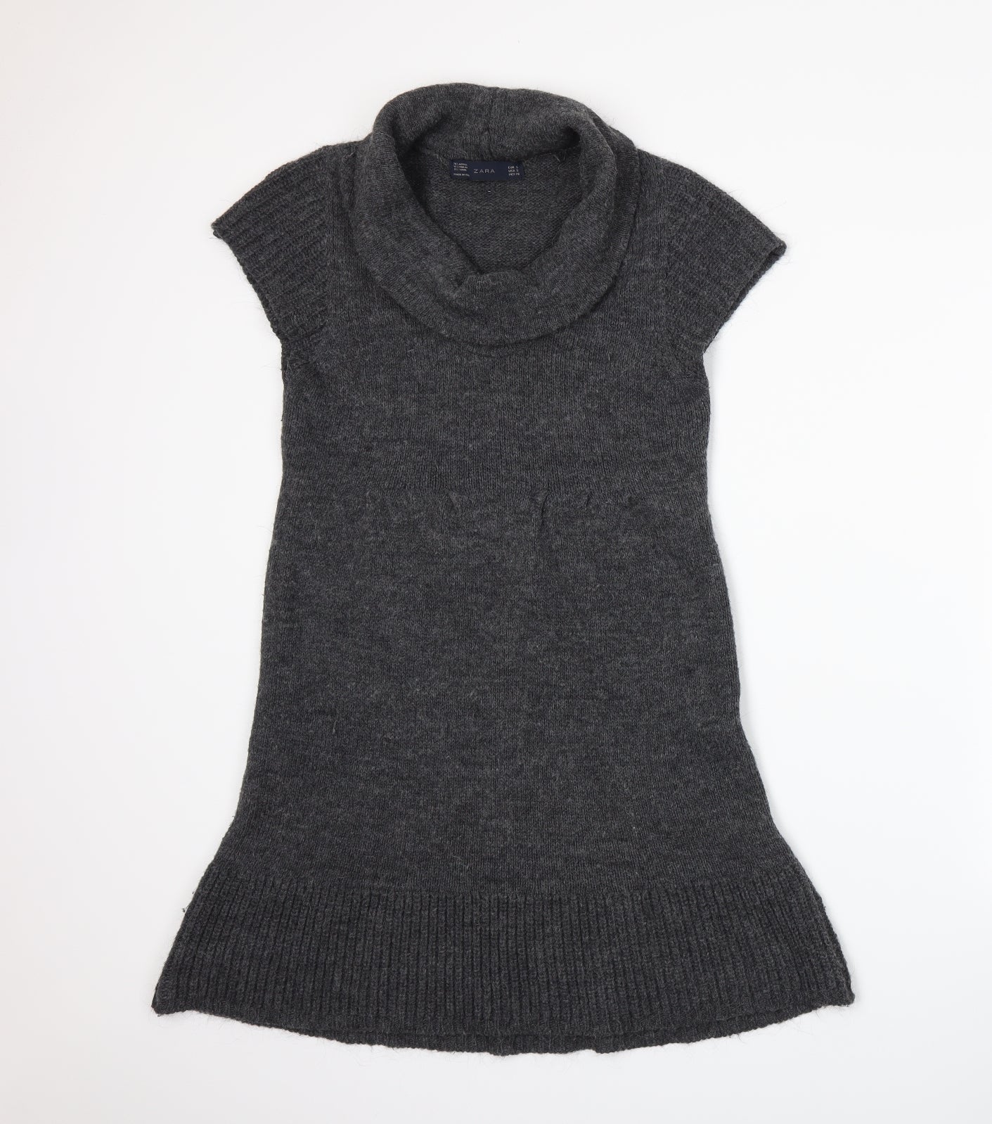Zara Womens Grey  Knit Jacket Dress  Size S