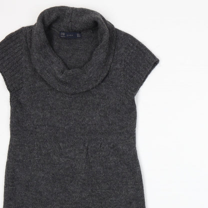 Zara Womens Grey  Knit Jacket Dress  Size S