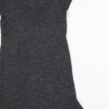 Zara Womens Grey  Knit Jacket Dress  Size S