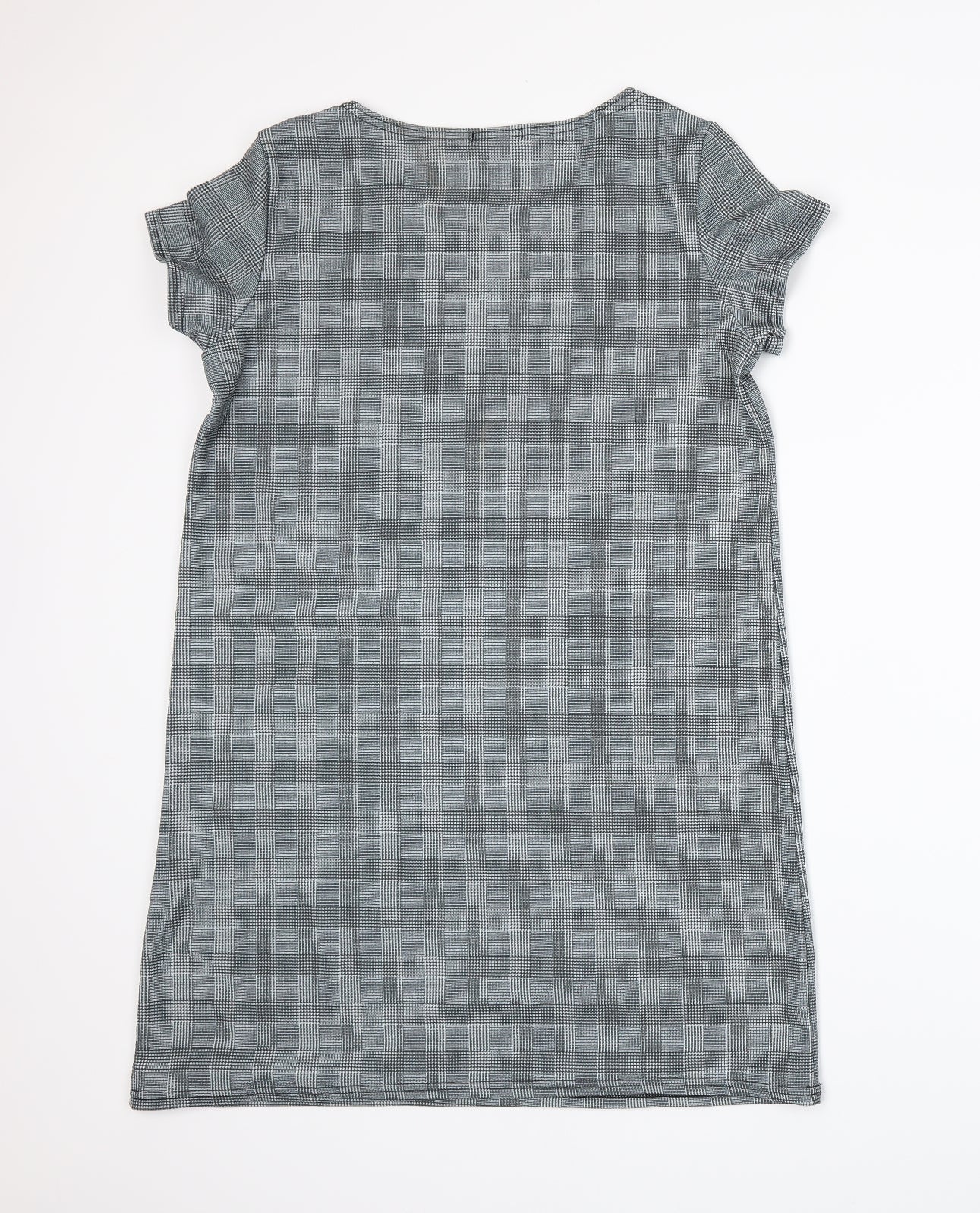 Boohoo Womens Grey Houndstooth  A-Line  Size 12