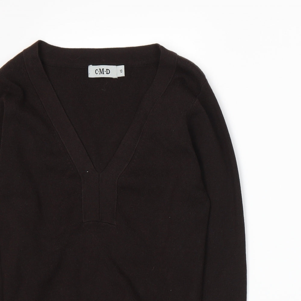 CMD Womens Brown  Knit Pullover Jumper Size 10