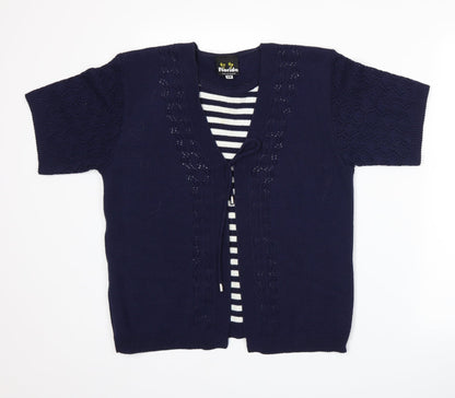 Florida Womens Blue Striped  Pullover Jumper Size S