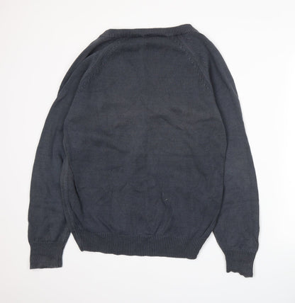 French Connection Mens Blue  Knit Pullover Jumper Size M