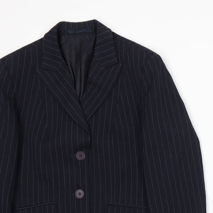 Womens UK Size 10 Preworn Regular Blue Suit Jacket