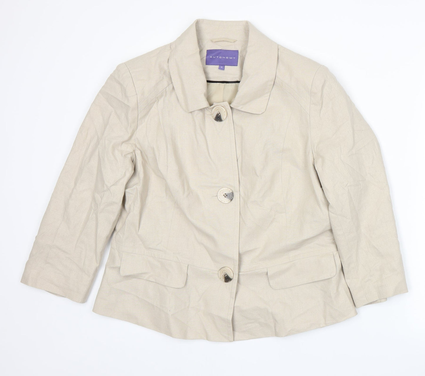 Autonomy Womens Beige   Jacket  Size 14