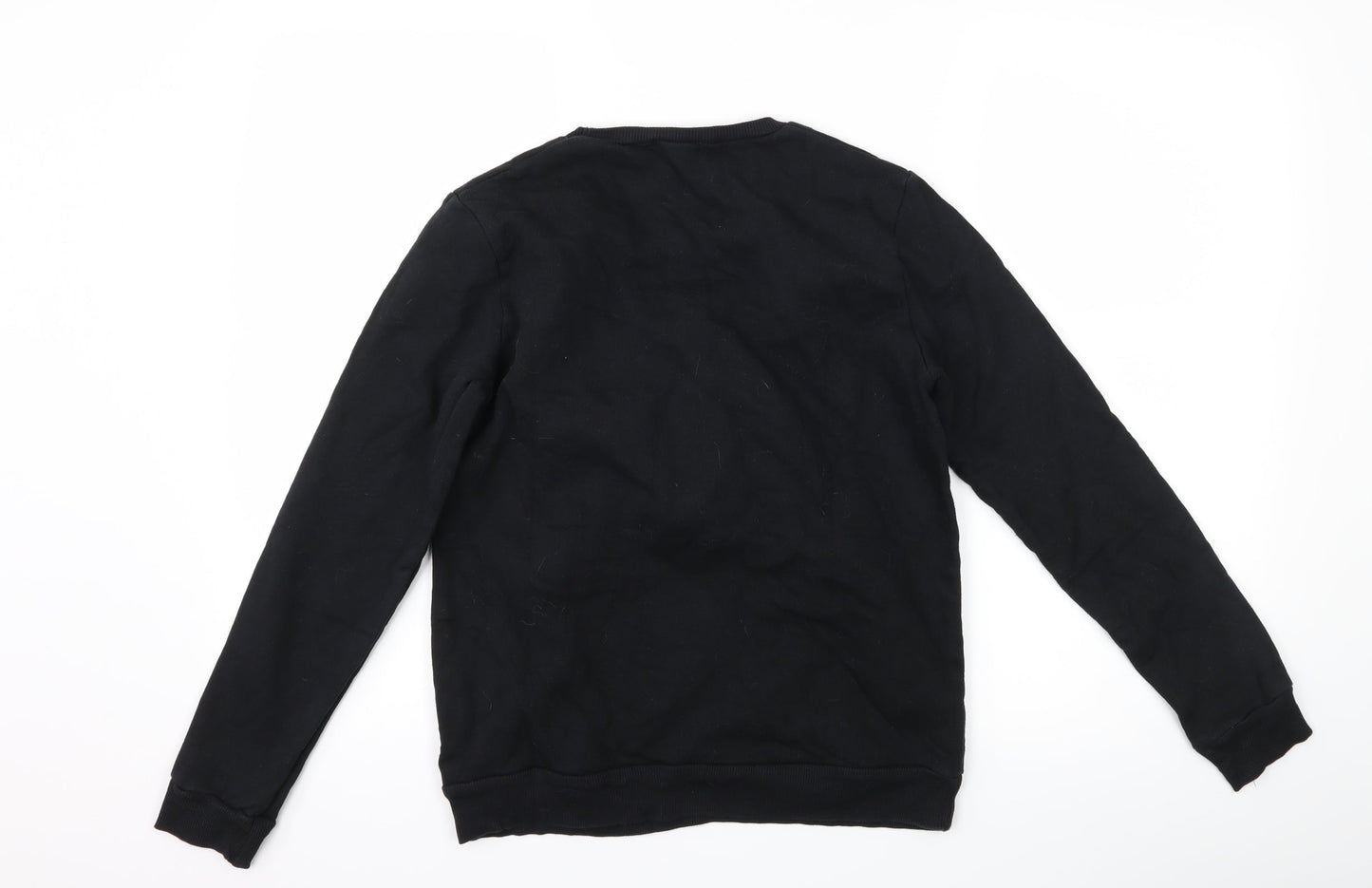 Tezenis Womens Black Polka Dot  Pullover Sweatshirt Size S  - Pom poms