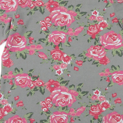 D&Co. Womens Grey Floral  Jumper Dress  Size XS