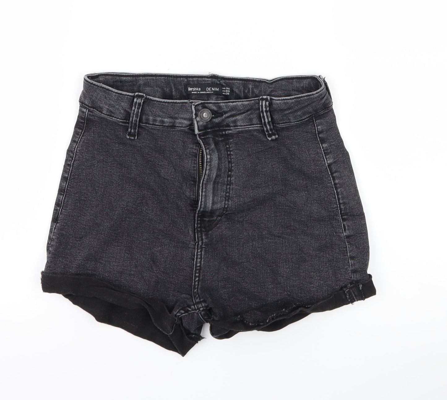 Womens UK Size 8 Bershka Regular Fit Hot Pants Shorts