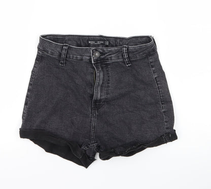 Womens UK Size 8 Bershka Regular Fit Hot Pants Shorts