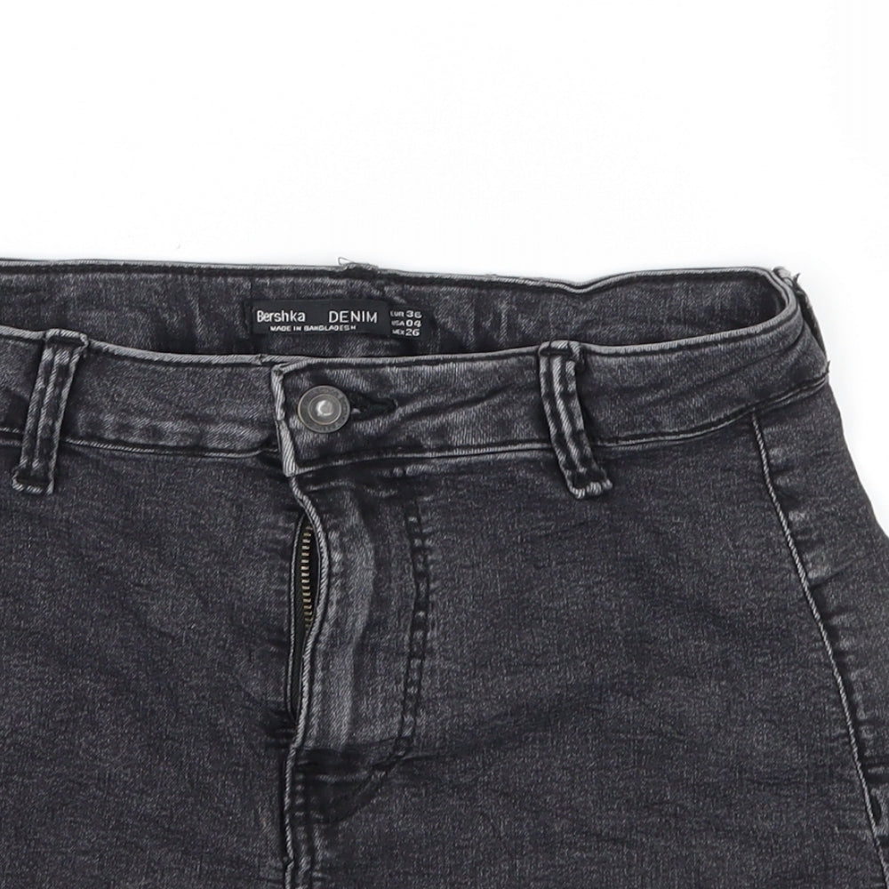 Womens UK Size 8 Bershka Regular Fit Hot Pants Shorts