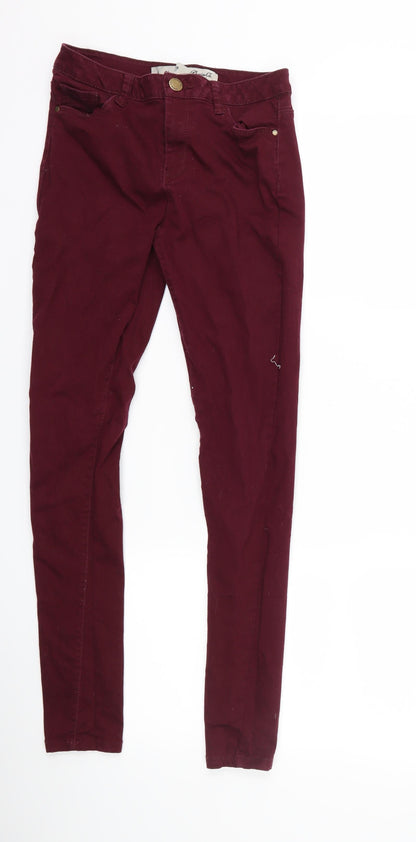 denim co Womens Purple  Denim Skinny Jeans Size 6 L26 in