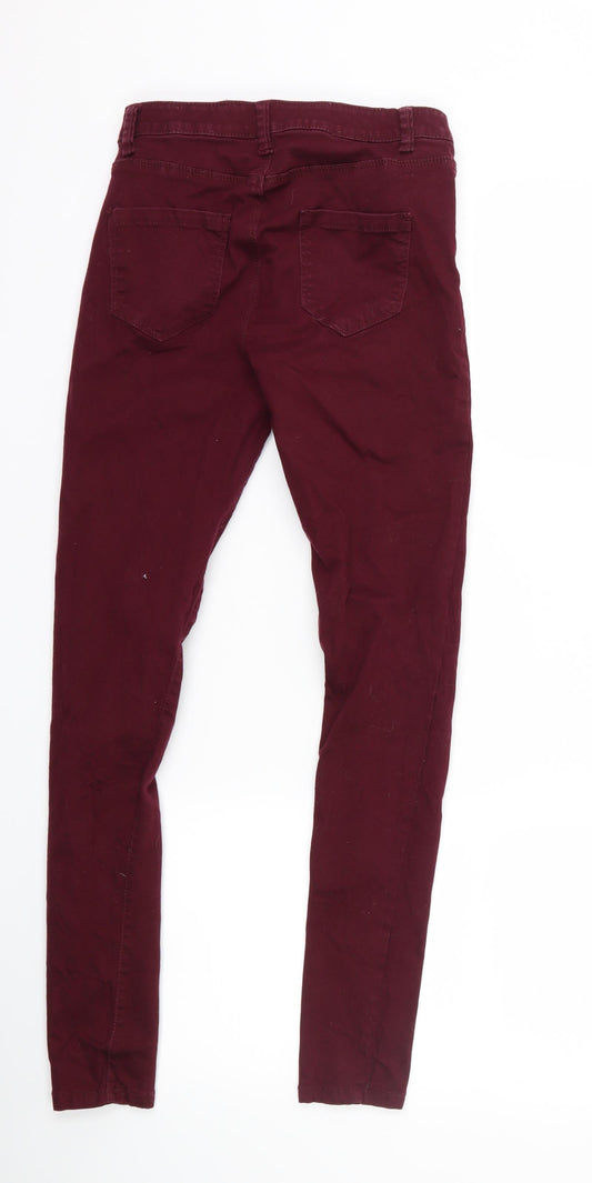 denim co Womens Purple  Denim Skinny Jeans Size 6 L26 in