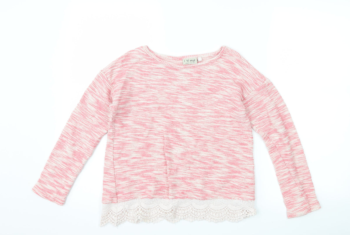 Next Girls Pink   Pullover Jumper Size 11 Years