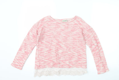 Next Girls Pink   Pullover Jumper Size 11 Years