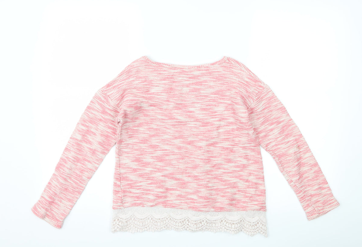 Next Girls Pink   Pullover Jumper Size 11 Years