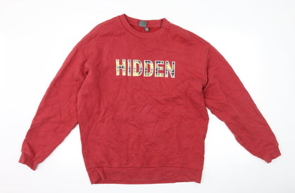Mens UK Size M ASOS Red Pullover Sweatshirt