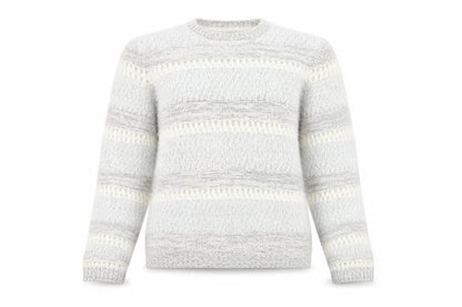 F&F Womens Grey Striped  Pullover Jumper Size 12