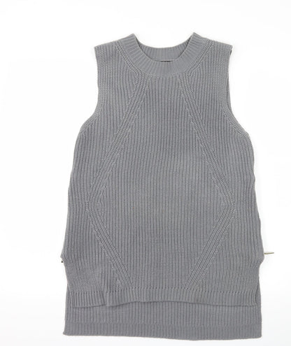 Womens UK Size 8 River Island Grey Basic Tank