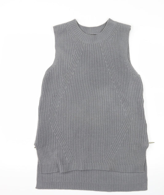 Womens UK Size 8 River Island Grey Basic Tank