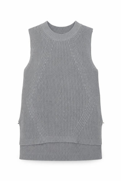 Womens UK Size 8 River Island Grey Basic Tank