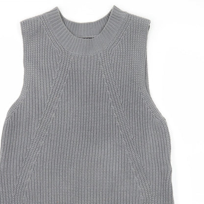 Womens UK Size 8 River Island Grey Basic Tank