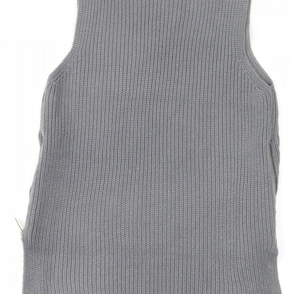 Womens UK Size 8 River Island Grey Basic Tank
