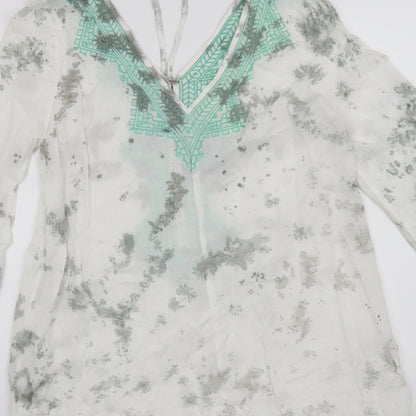 andree blue Womens White   Basic Blouse Size S