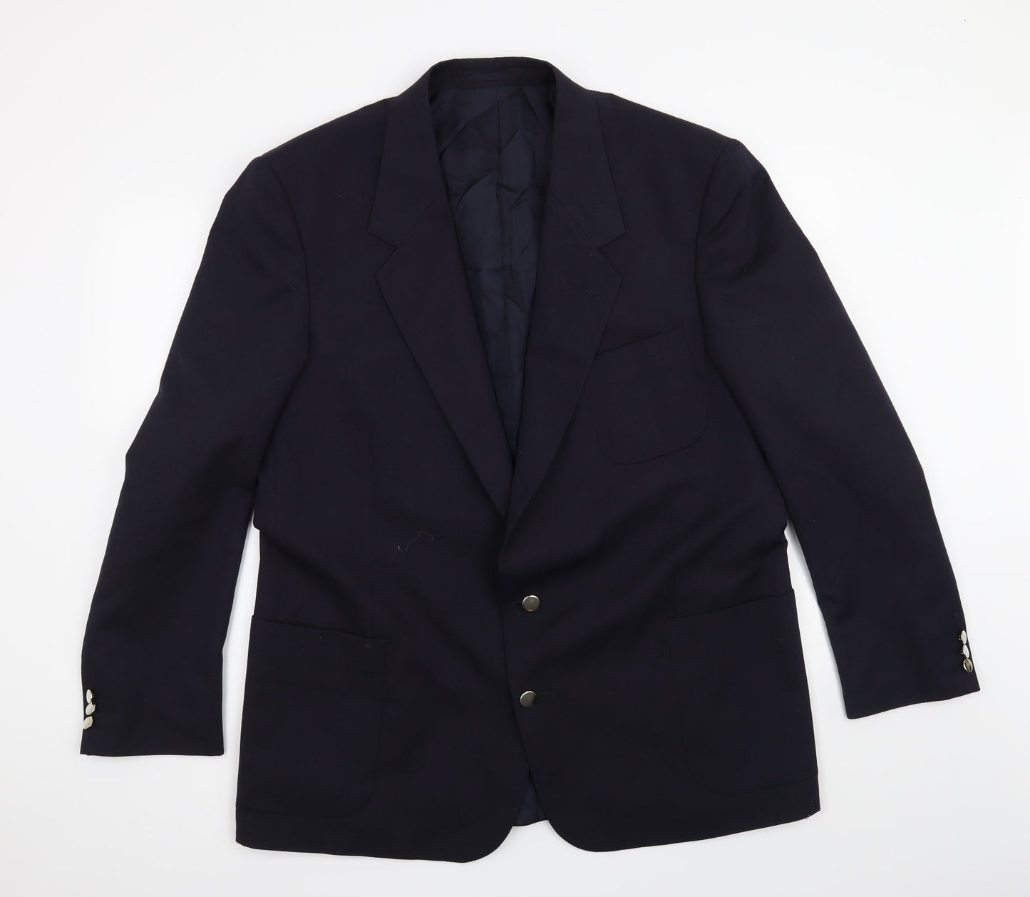 Mens UK Size 46 Sergio Rossi Regular Blue Suit Jacket
