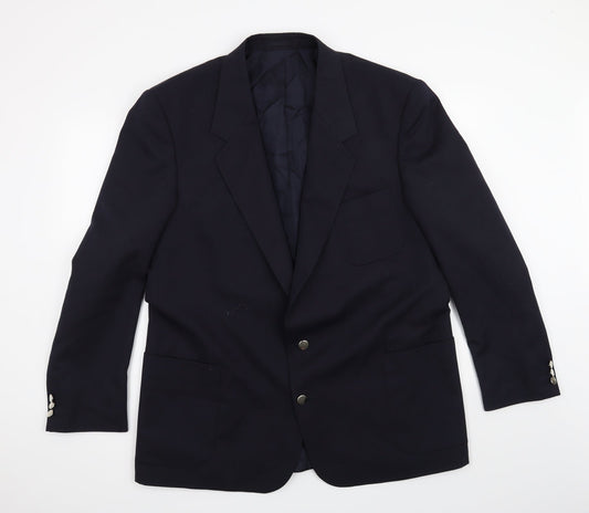 Mens UK Size 46 Sergio Rossi Regular Blue Suit Jacket