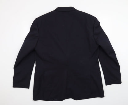 Mens UK Size 46 Sergio Rossi Regular Blue Suit Jacket