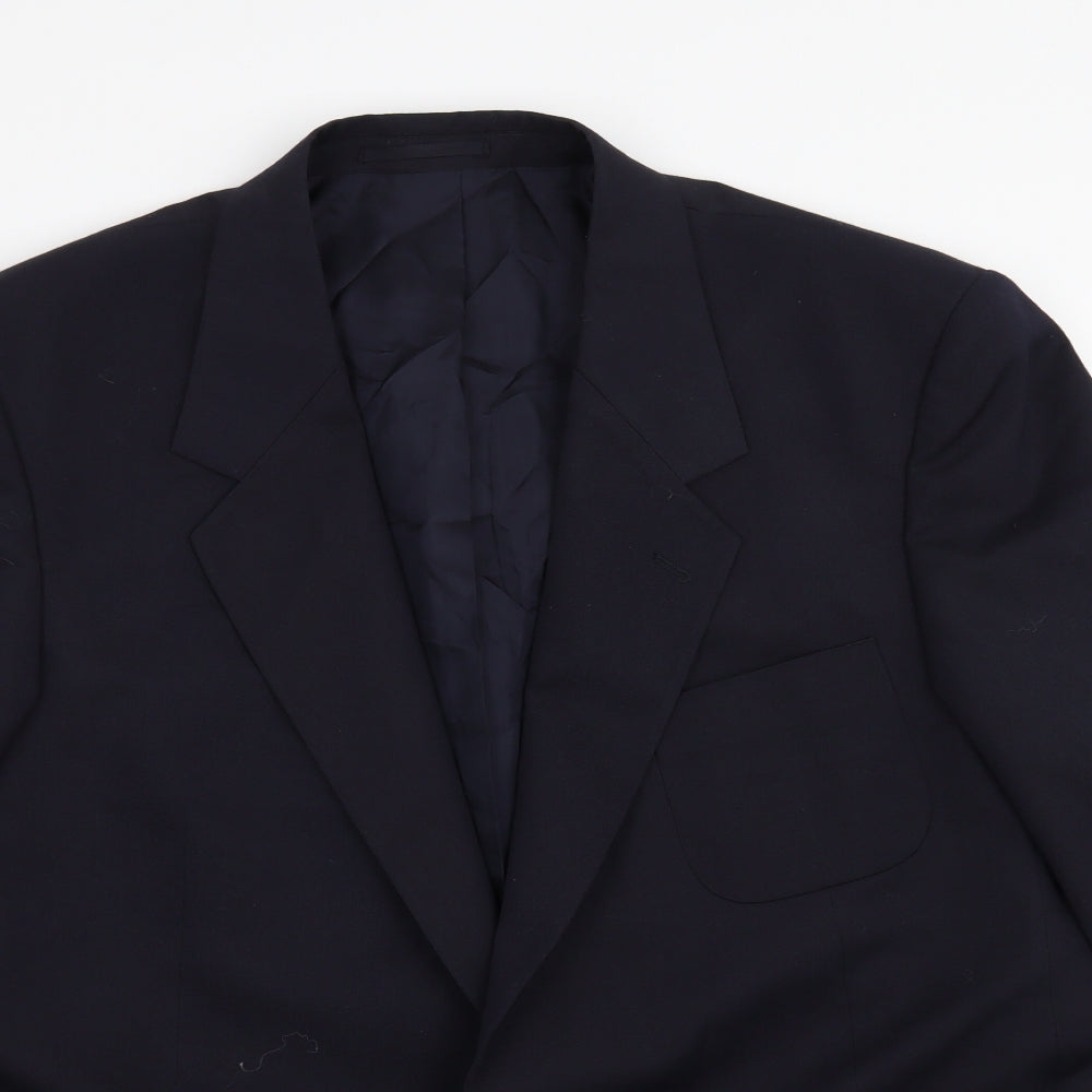 Mens UK Size 46 Sergio Rossi Regular Blue Suit Jacket