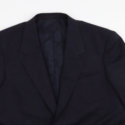 Mens UK Size 46 Sergio Rossi Regular Blue Suit Jacket