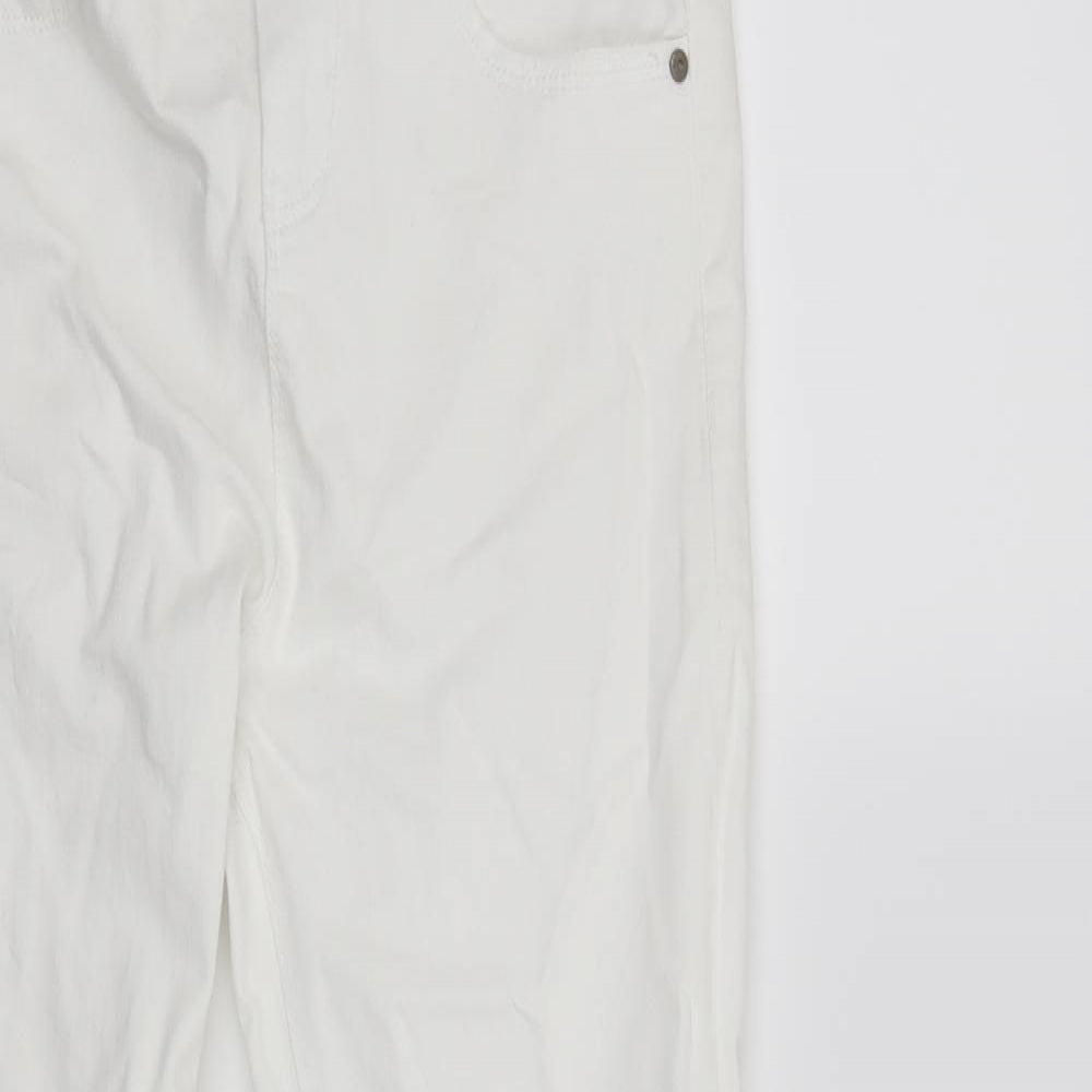 Denim & Co. Womens White   Skinny Jeans Size 10 L27 in