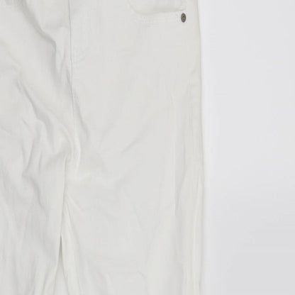 Denim & Co. Womens White   Skinny Jeans Size 10 L27 in