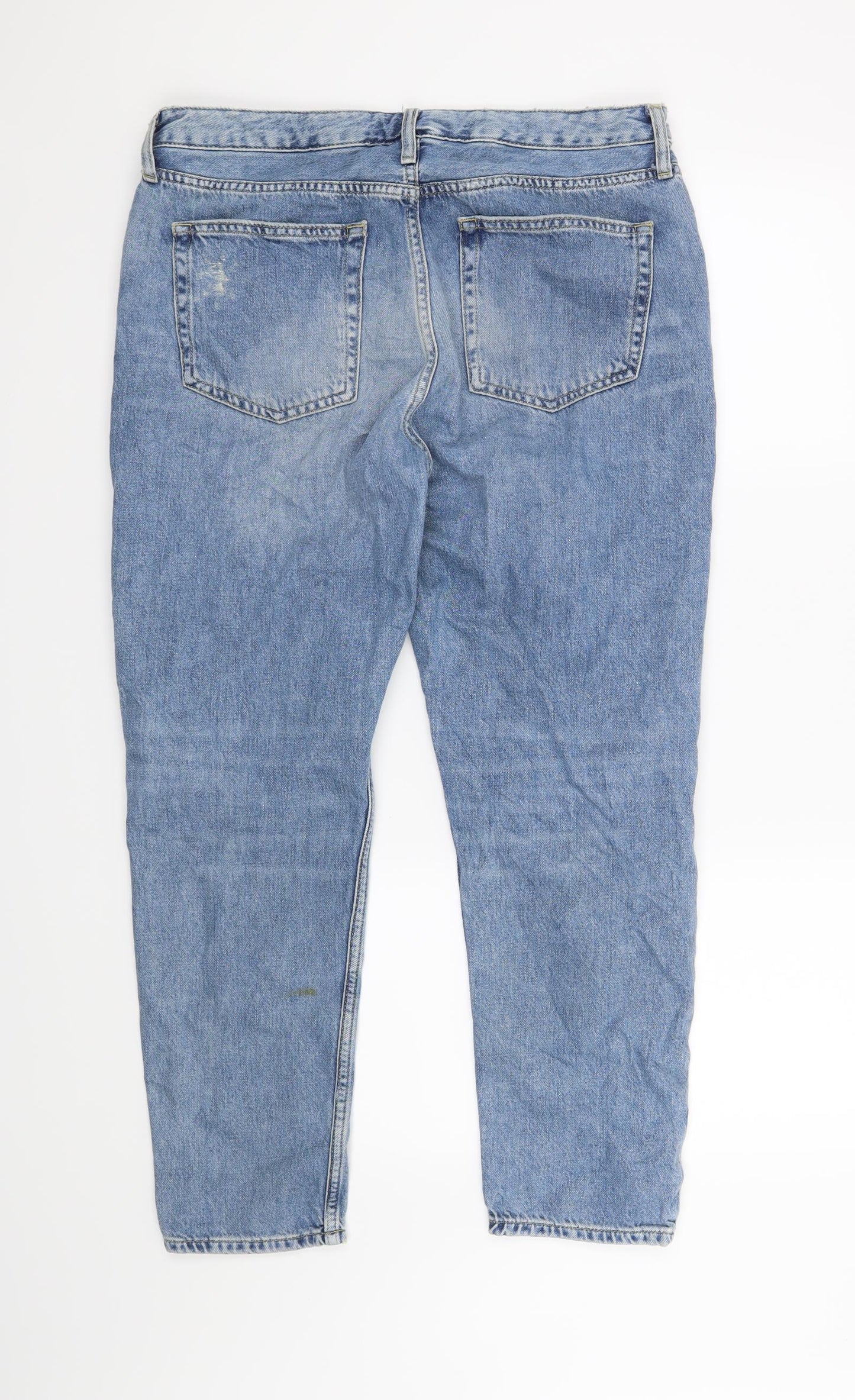 Mens UK Size 30 in Topshop Regular Fit Straight Blue Jeans