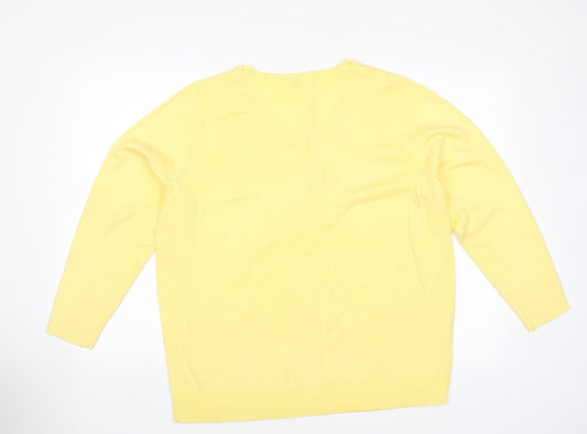 Wardrobe Womens Yellow   Pullover Jumper Size 16