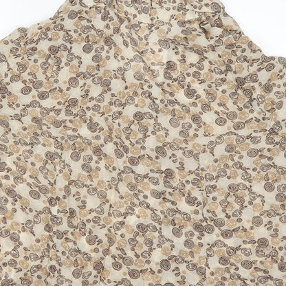 Berkertex Womens Beige Floral  Basic Blouse Size 20