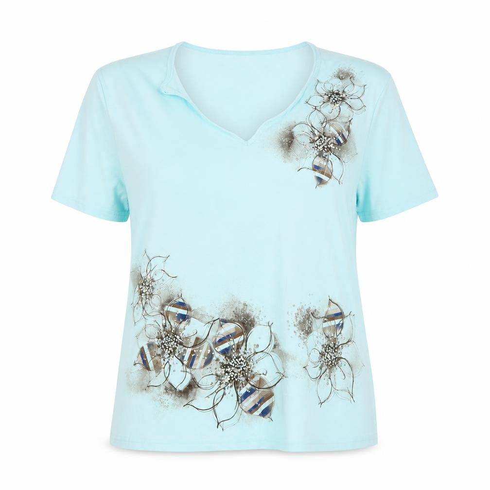 Womens UK Size 16 Classics Blue Basic Blouse