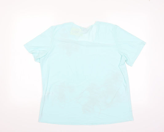 Classics Womens Blue   Basic Blouse Size 16  - floral detail