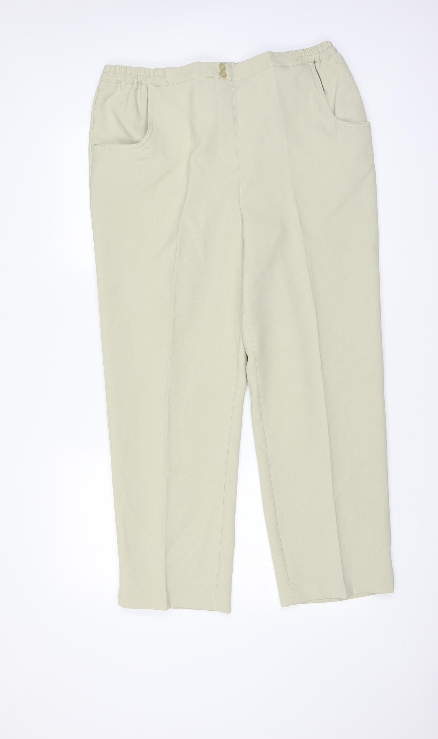Womens UK Size 18 Essential Collection Regular Fit  Green Trousers