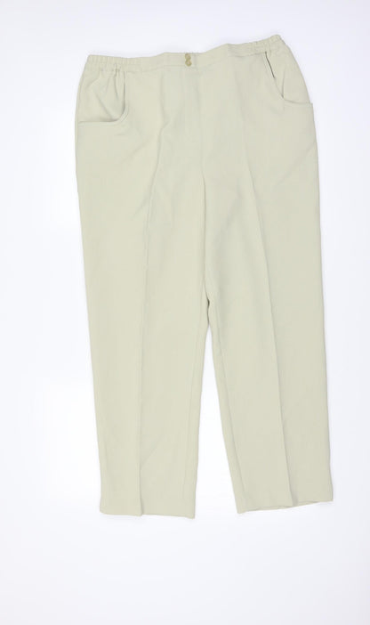 Womens UK Size 18 Essential Collection Regular Fit  Green Trousers