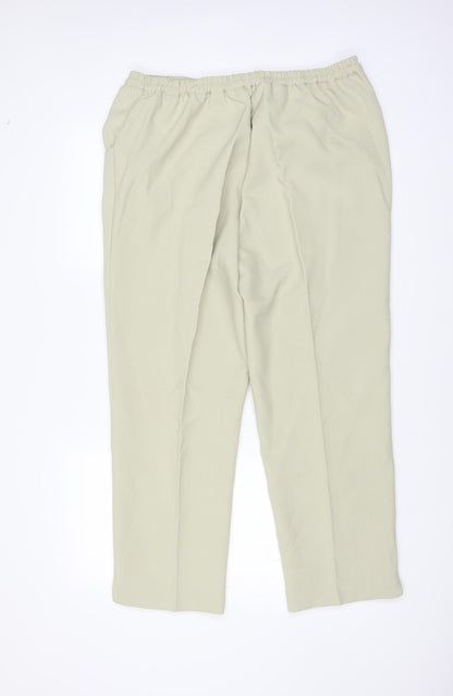 Womens UK Size 18 Essential Collection Regular Fit  Green Trousers