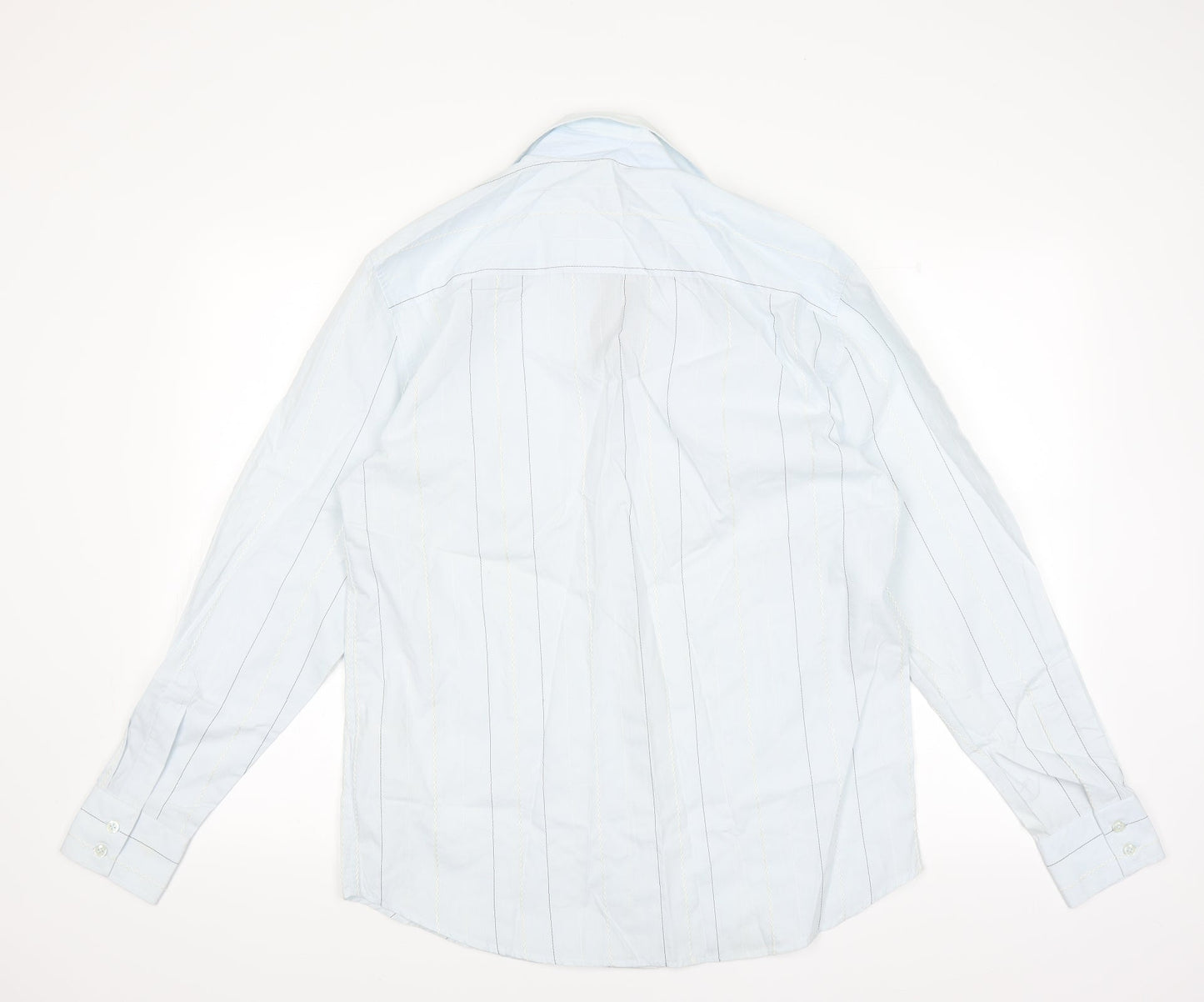 Sainsburys Mens Blue Striped   Dress Shirt Size M