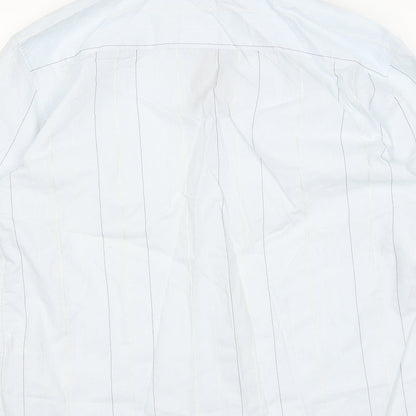 Sainsburys Mens Blue Striped   Dress Shirt Size M