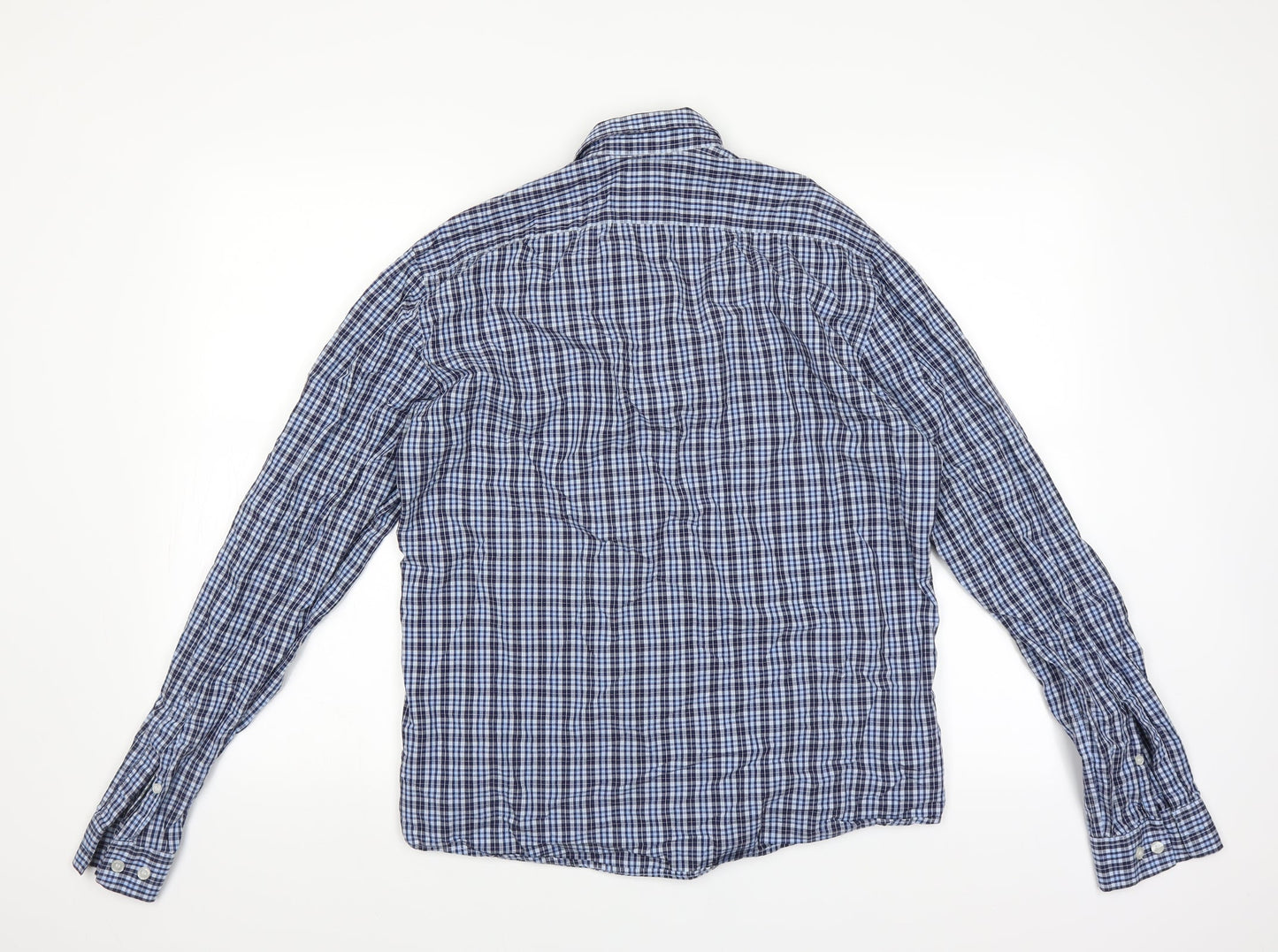 Mens UK Size M H&M Blue  Button-Up Long Sleeve Casual Shirt